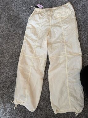 Womens Cream Lightweight Track Pants